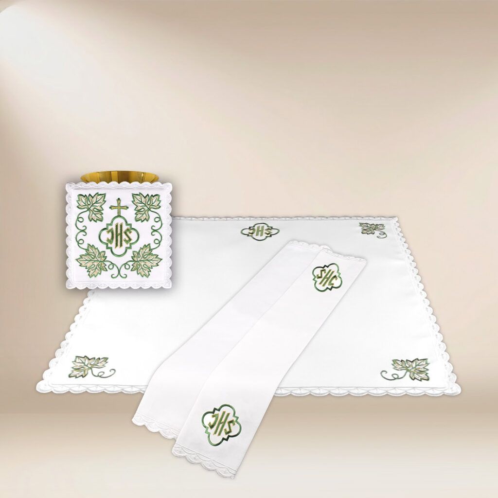Linge de calice IHS Vert