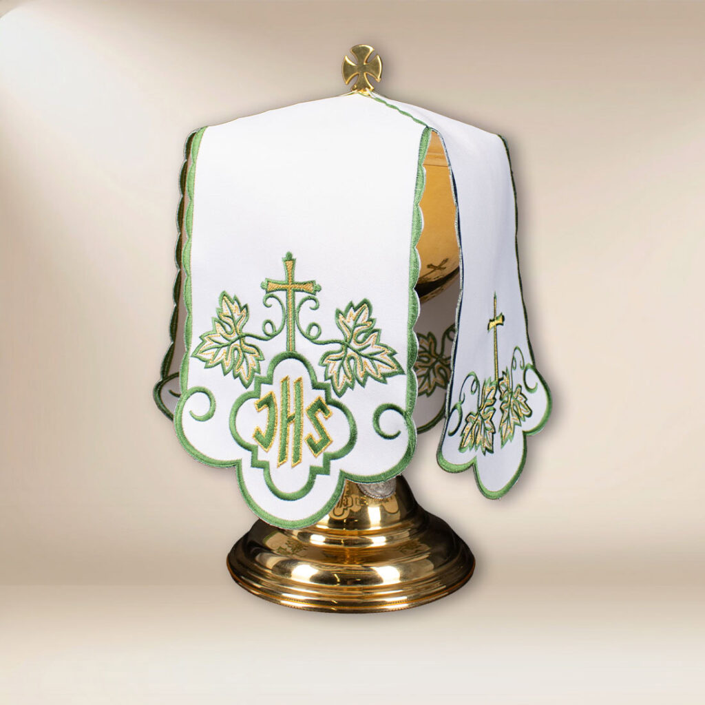 Voile de ciboire IHS vert