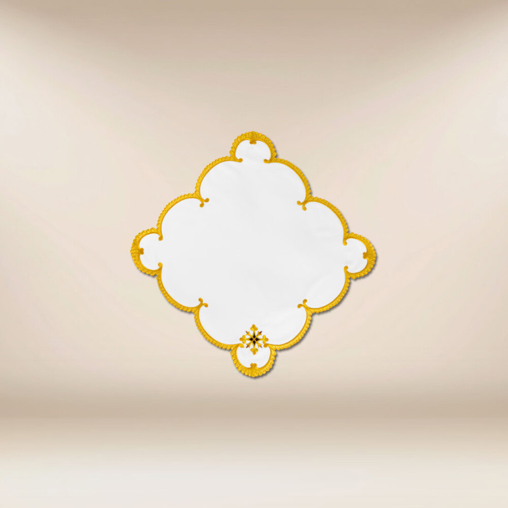 Serviette liturgique brodée 32×32