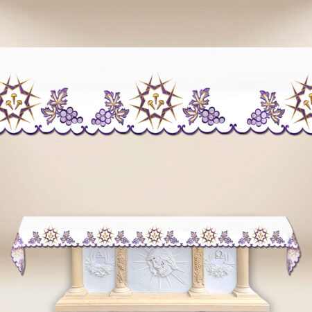 Nappe d’autel brodée de Carême