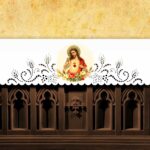 Nappe d’autel ajourée de style Richelieu avec impression par sublimation thermique