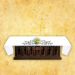 Nappe d’autel ajourée avec impression
