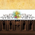 Nappe d’autel ajourée avec impression