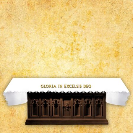 Nappe d’autel découpée au laser « Gloria In Excelsis Deo »