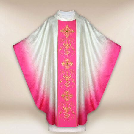 Chasuble liturgique moderne rose