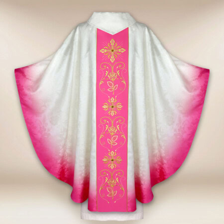 Chasuble liturgique moderne rose