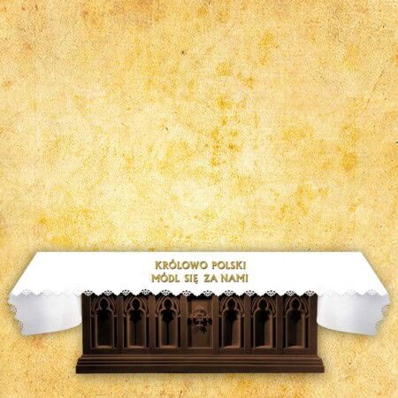 Nappe d’autel imprimée laser « Reine de Pologne, priez pour nous »