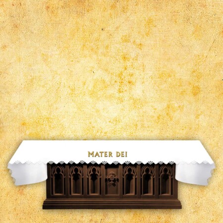 Nappe d’autel imprimée découpée au laser "Mater Dei"