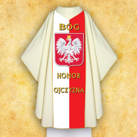 Chasuble photo patriotique "Notre-Dame de Czestochowa"