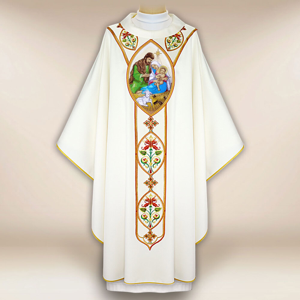 Chasuble brodée pour Noël