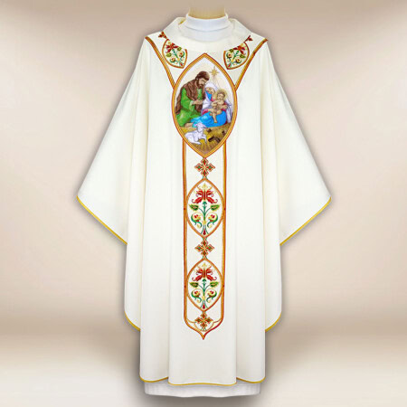 Chasuble brodée pour Noël