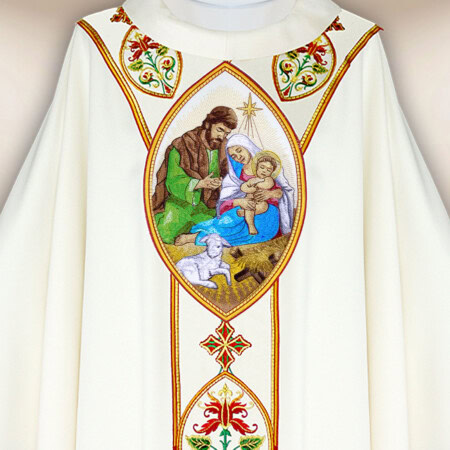 Chasuble brodée pour Noël