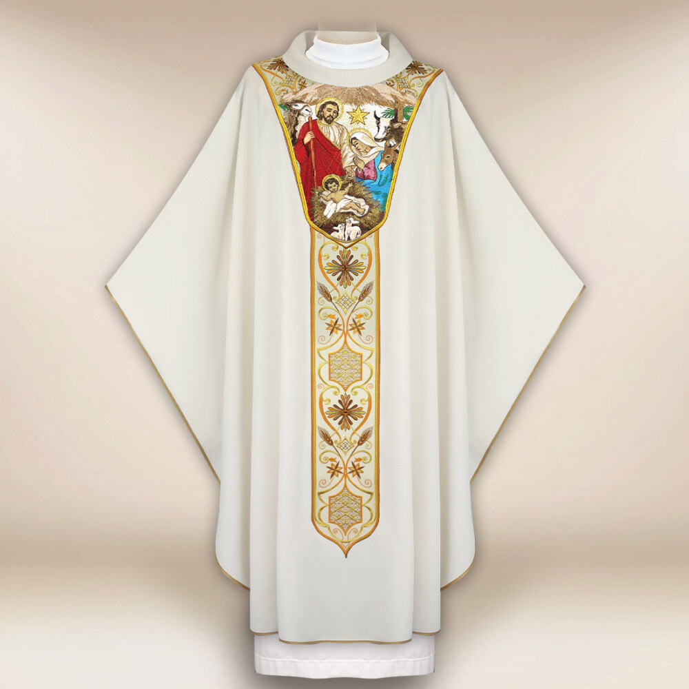 Chasuble brodée pour Noël