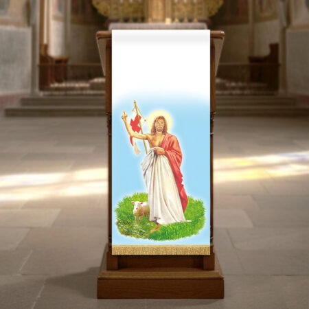 Parement d’ambon imprimé Jésus Ressuscité