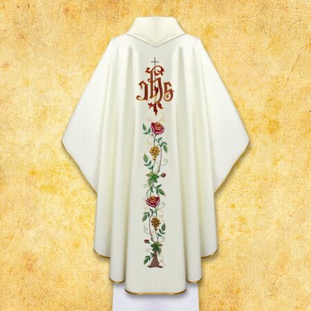 Chasuble brodée IHS