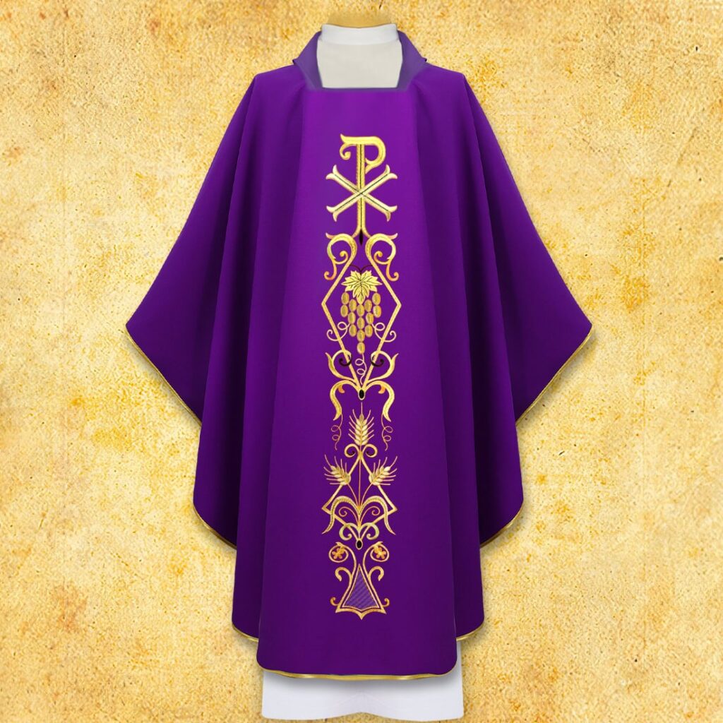 Chasuble liturgique PX violette
