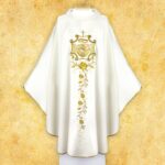 Chasuble de mariage brodée