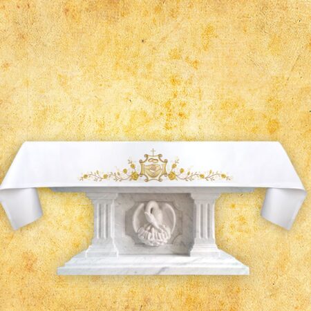 Nappe d’autel de mariage brodée