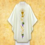 Chasuble brodée Calice écru