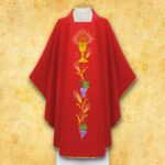 Chasuble brodée Calice rouge