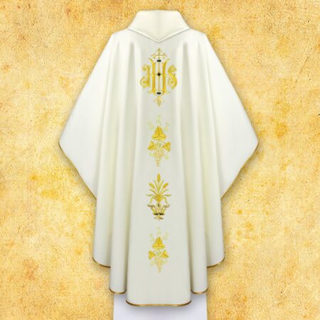 Chasuble liturgique avec IHS