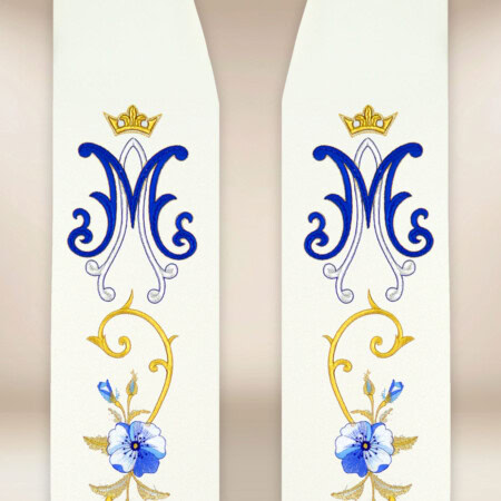 Étole mariale brodée