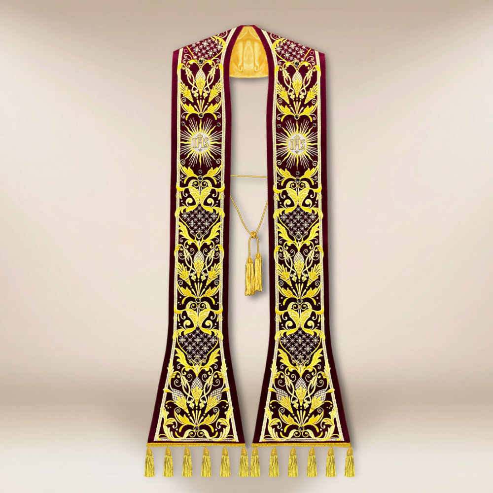 Étole romaine avec le motif IHS