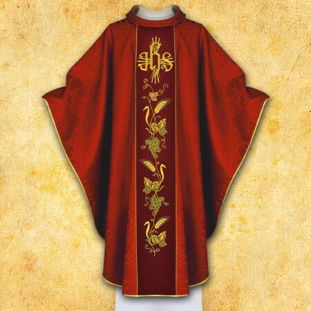 Chasuble avec ceinture brodée