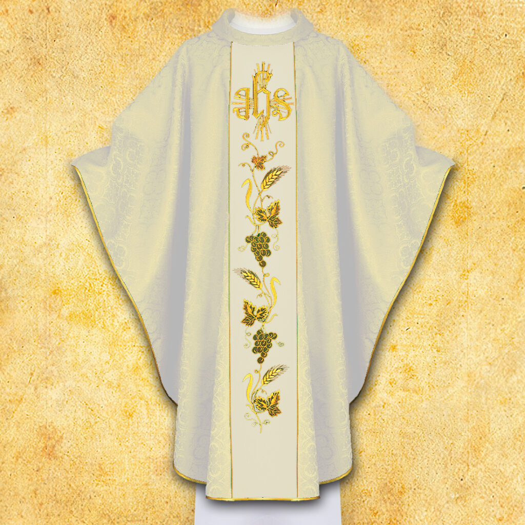 Chasuble avec ceinture brodée