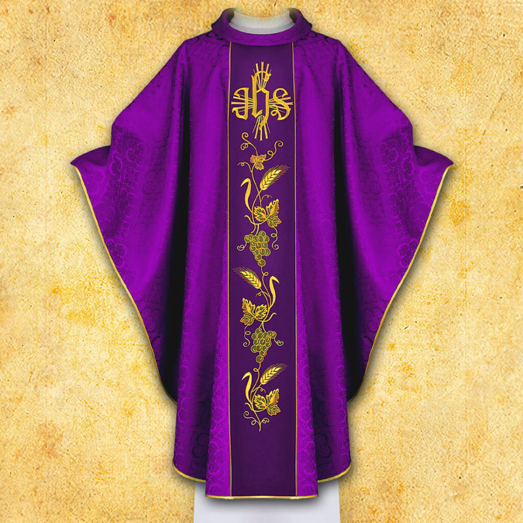 Chasuble avec ceinture brodée