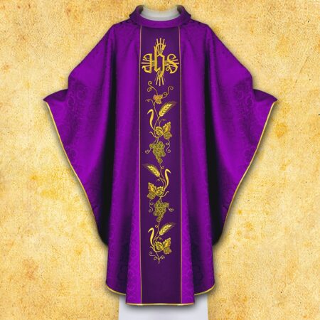 Chasuble avec ceinture brodée