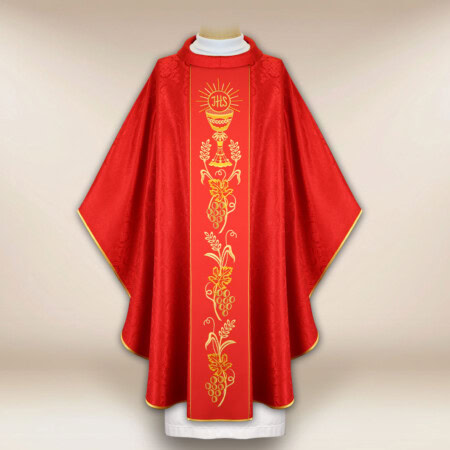 Chasuble avec ceinture brodée