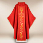 Chasuble avec ceinture brodée