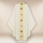 Chasuble liturgique écrue brodée