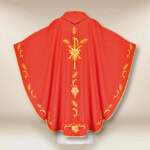 Chasuble liturgique rouge avec PX