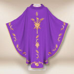 Chasuble liturgique violette avec PX