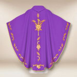 Chasuble liturgique violette avec PX