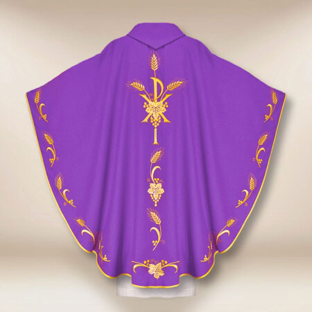Chasuble liturgique violette avec PX