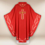 Chasuble brodée rouge