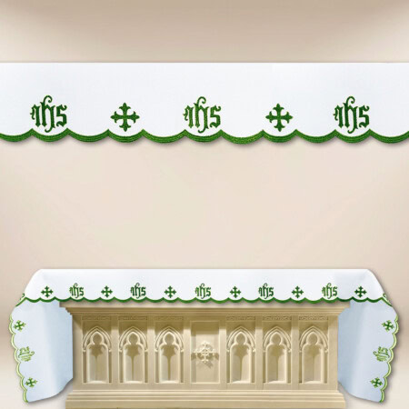 Nappe d’autel brodée liturgique