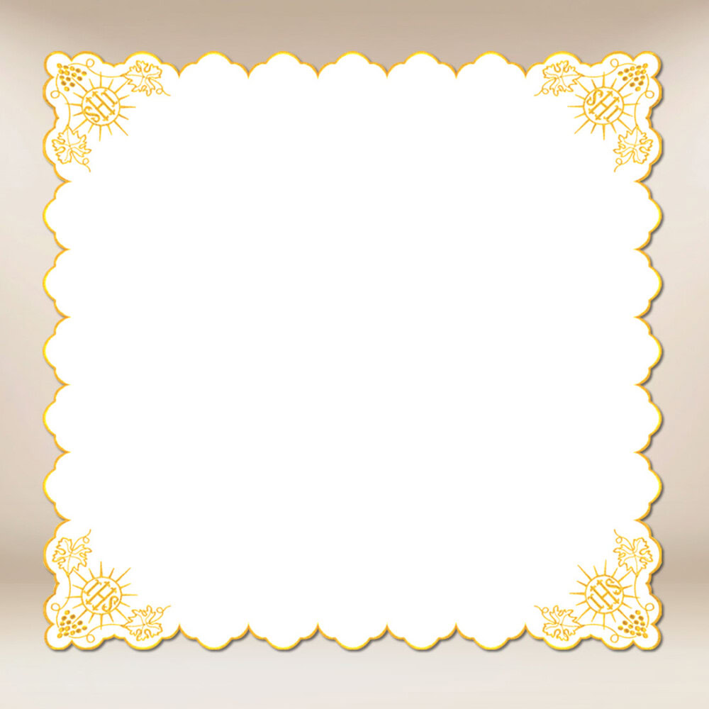 Serviette brodée dorée 95x95