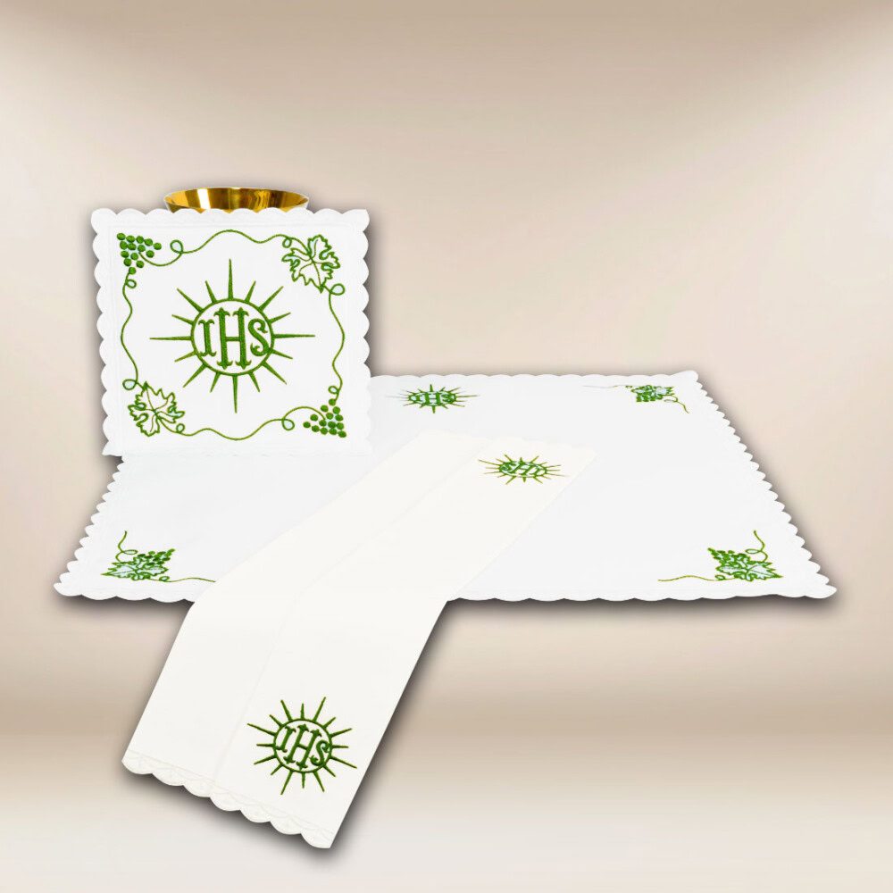 Linge de calice verte