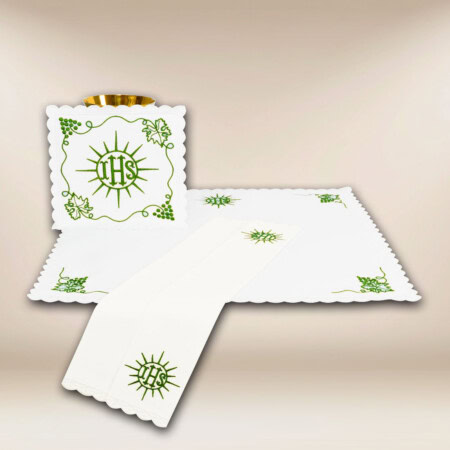Linge de calice verte