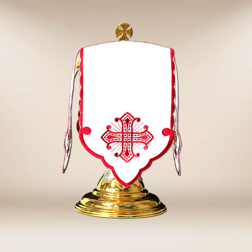 Voile de ciboire eucharistique rouge