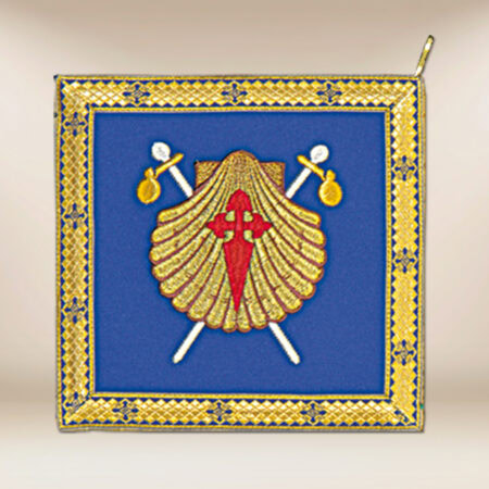 Bourse de corporal brodée Coquilles de Saint Jacques