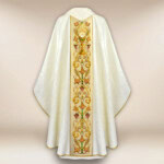 Chasuble brodée avec motif de calice