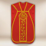 Chasuble romaine brodée rouge