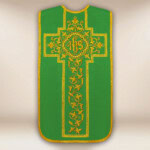 Chasuble romaine brodée verte