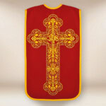Chasuble romaine rouge brodée