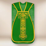 Chasuble romaine brodée verte